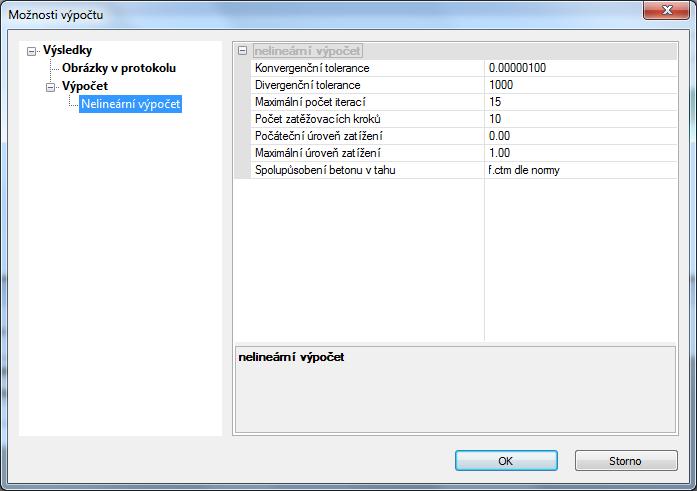 Nastavení Výpočet / výstupy 2.