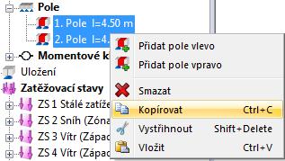 Ze standardní šablony jsou již vytvořená 2 pole, která obě současně označíme ve struktuře objektů (oblast C).