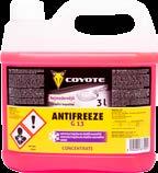 st. 2/2 COYOTE Coyote Antifreeze nemrznoucí směs do chladičů D/F READY -30 C Moderní chladicí kapalina na bázi ethylenglykolu obsahující organické inhibitory koroze, bez silikátů.