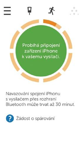 Spojení/spárování vysílače s aplikací (pokračování z předchozí stránky) 15 Počkejte, až se chytré