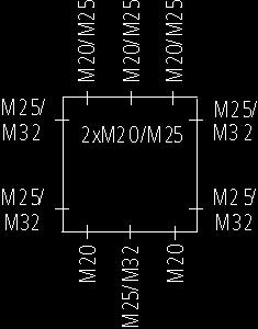vysoko osazenou 5-pólovou šroubovou svorkovnicí 10 mm² (4 x 4² / 4 x 6² / 4 x