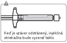 Odstráňte uzáver Držte biely prstenec a odstráňte biely uzáver. Bielym uzáverom netočte ani ho neodstrihávajte.
