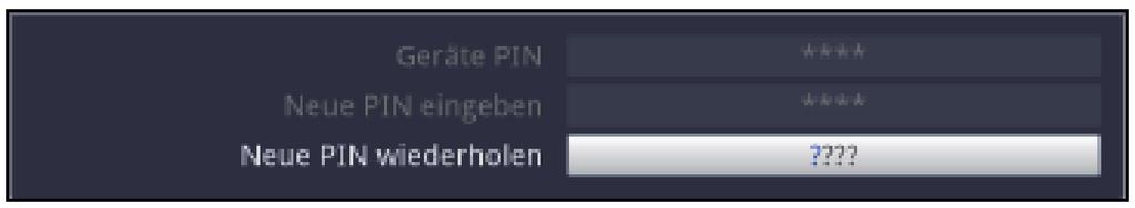 2. Když zapnete modus dotazu na PIN a přístrojový PIN nebyl ještě změněn, budete vyzváni změnit PIN. Proveďte změnu PIN, jak je popsáno v bodu 16