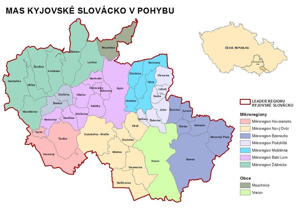 1.3 Základní informace o projektu MAP ORP Kyjov vzdělávání v pohybu Místní akční plán vzdělávání pro území SO ORP Kyjov a obec Moravský Písek, který byl zpracováván v období 3/2016-2/2018 je hlavním
