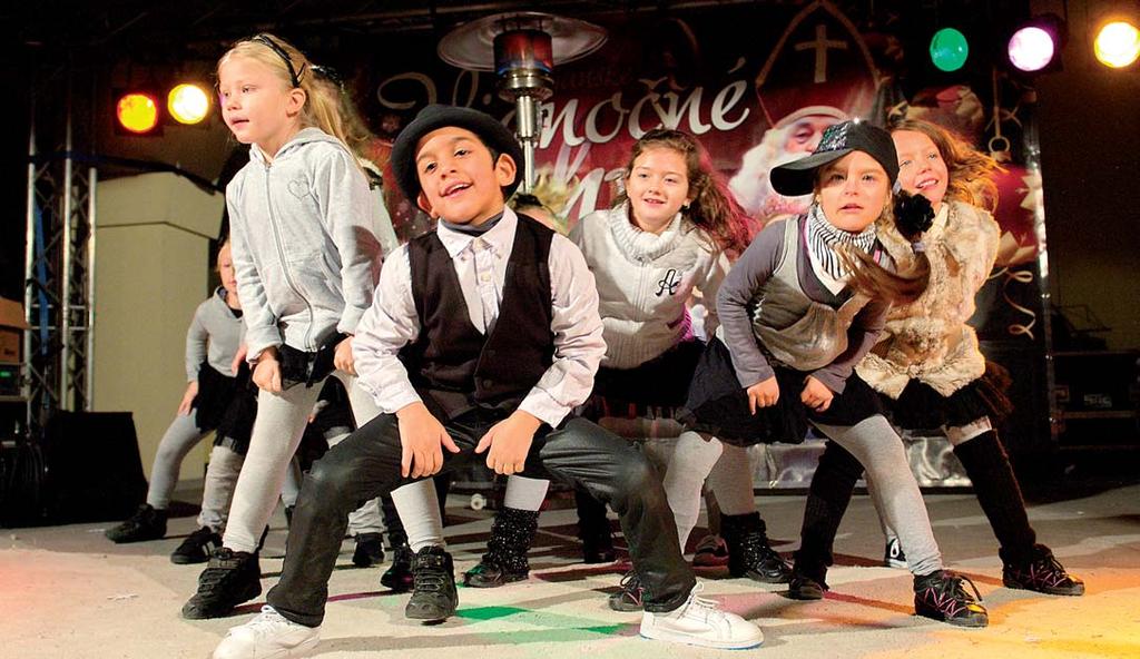 5 8-9 Kultúrny program račianskych trhov okrem iných spestrili aj deti z tanečnej skupiny H&T.