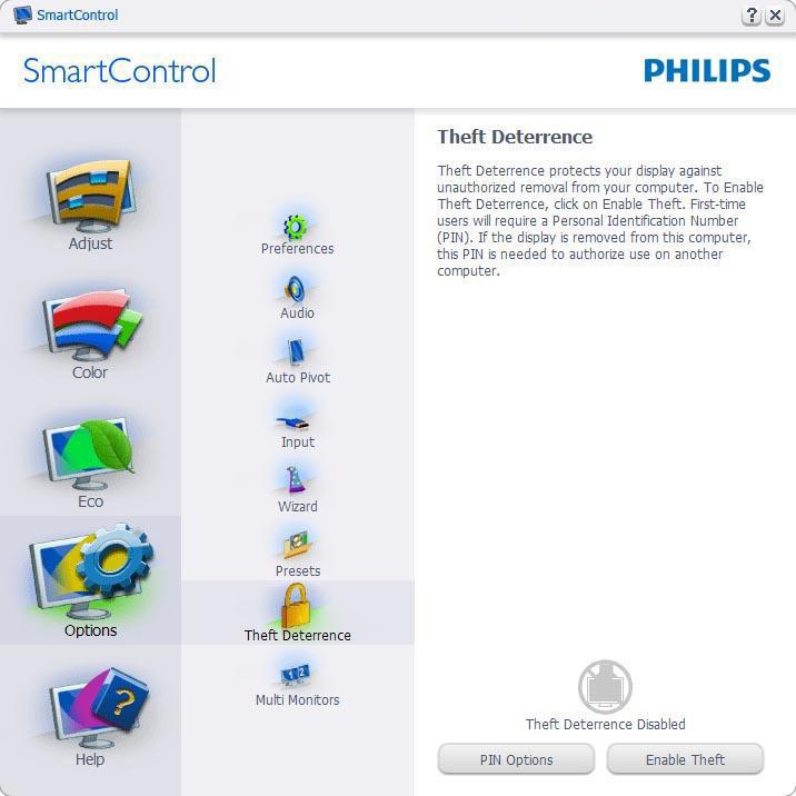 Deterrence (Zabezpečení proti krádeži) z rozevírací nabídky Plug-in (Zásuvný modul).