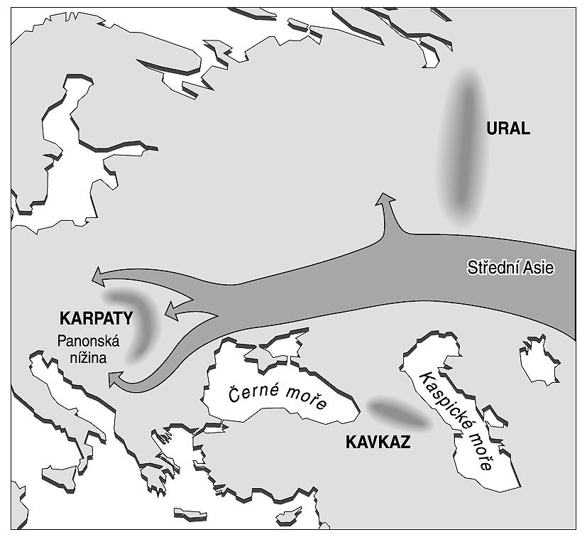 2. Předkolumbovská Evropa TLAKY NA EVROPU Předkolumbovská Evropa chápaná jako prostor dnešního evropského světadílu získávala své geopolitické charakteristiky postupně, přičemž se tak dělo do značné