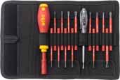 Ergonomie rukojeti Ergonomie rukojeti slimbit sada, s VDE izolací Šroubovák SoftFinish slimbit, s VDE izolací slimbit, plochý, s VDE izolací 2831-00 Zvyšuje vaši bezpečnost: Nástavce Wiha slimbits