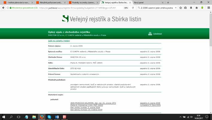 Obchodní rejstřík V obchodním rejstříku [ https://or.justice.