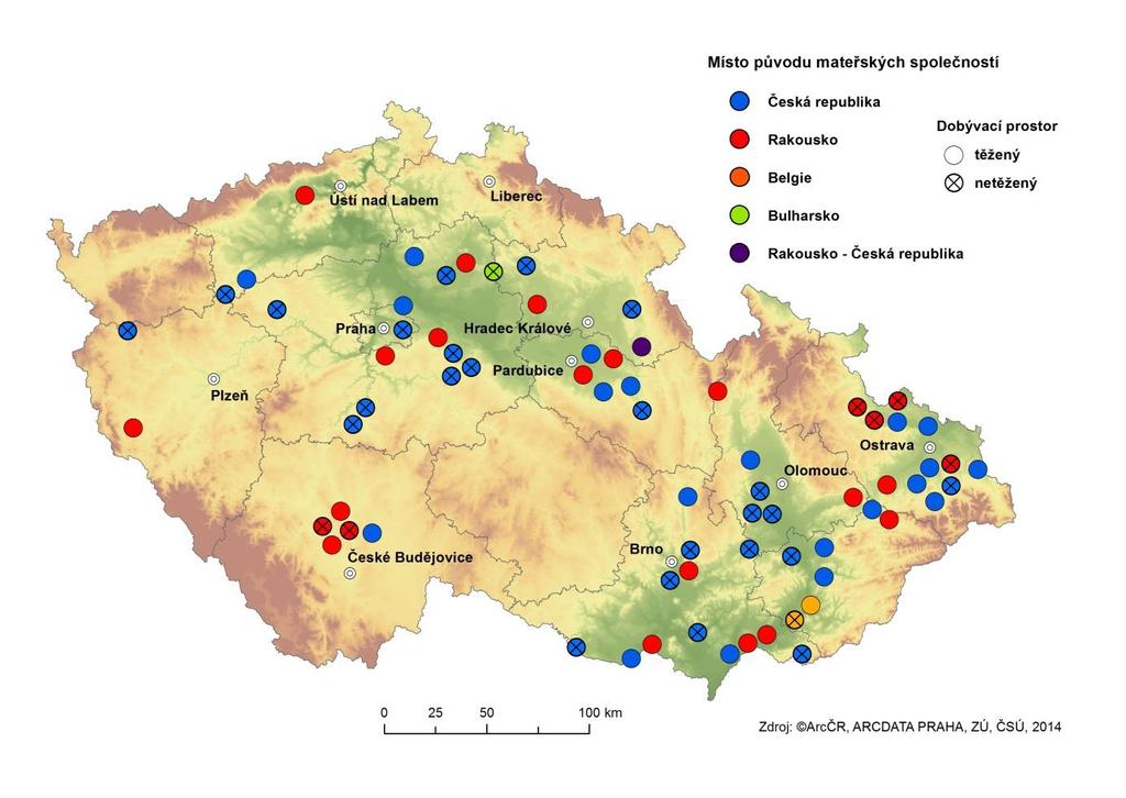 království). V roce 1997 pak následoval majoritní vstup společnosti Wienerberger, CP, a. s. do Cihelny Řepov a Cihelny Kinský. Tab.