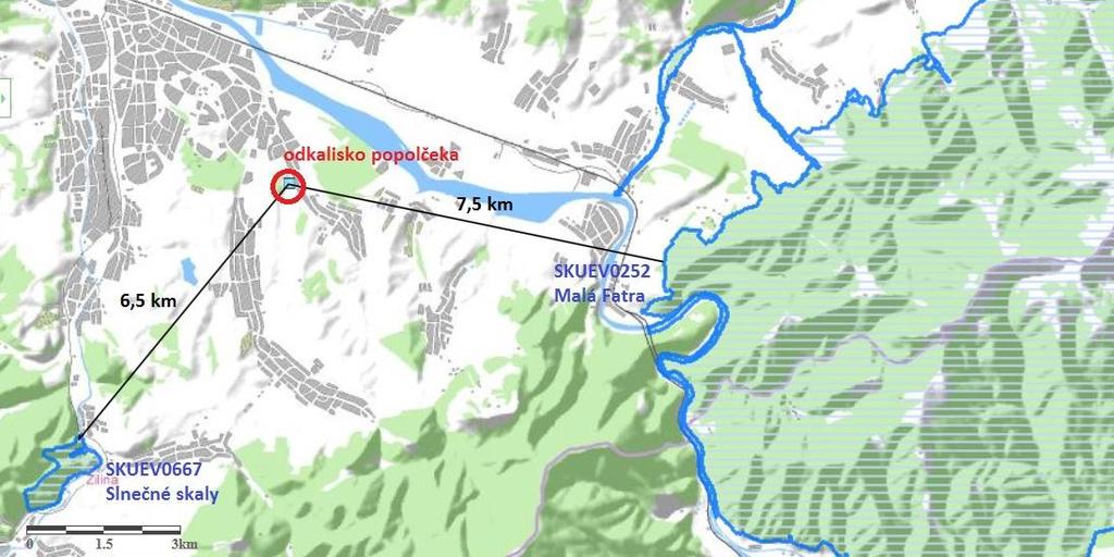 Chránené vtáčie územia sústavy NATURA 2000 vo vzťahu k riešenému územiu (podľa Atlasu SR, 2002) Obrázok č. 4.