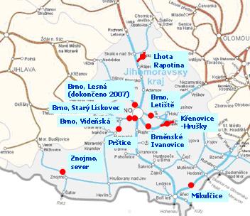 2.3 Výstavba nových zastávek Na obrázku č. 4 jsou znázorněny nové železniční zastávky v Jihomoravském kraji, které budou vybudovány v následujícím období let 2010-2016.