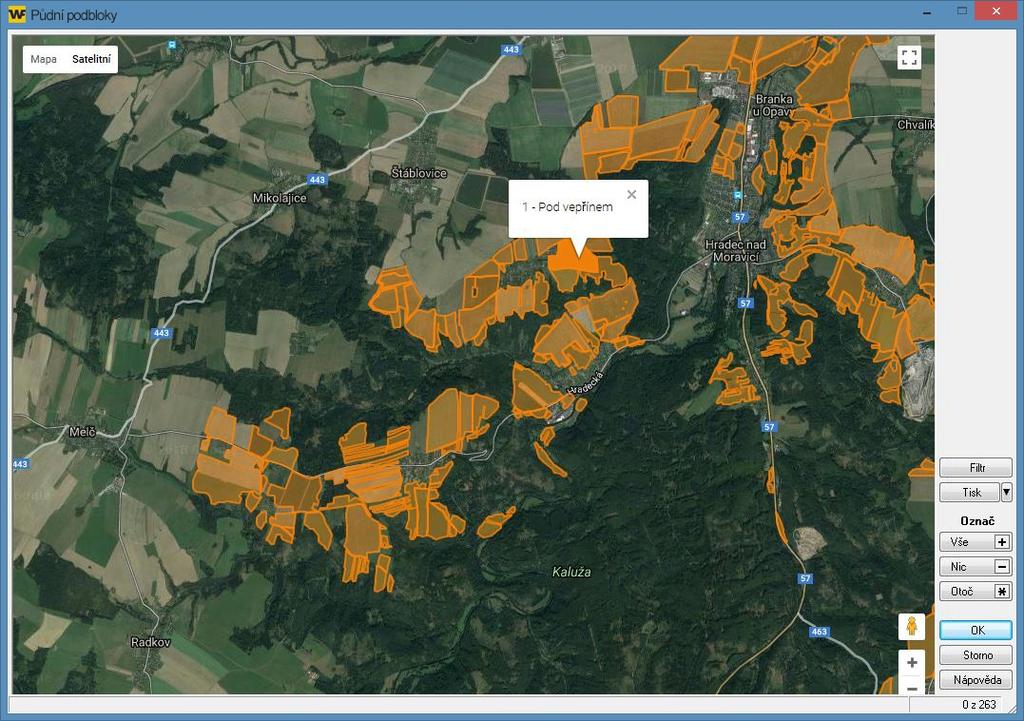 Mapa Mapové zákresy jsou jednou z nedílných součás tohoto modulu. Vložit do modulu je lze pomocí importů nebo ručním zákresem.