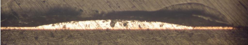 4.2 Metalografické výbrusy přetavených pájecích slitin Výbrusy byly provedeny u velkých obrazců, aby byl zjištěn tvar vrchlíku přepájené slitiny v rozdílu pájení přetavením bez pouţití ochranné
