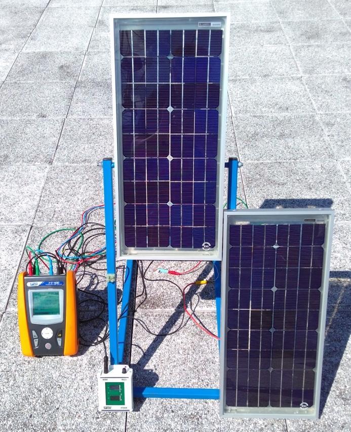 4.2.5 Ověření funkce ochranné bypass diody ve fotovoltaickém panelu Důvodem tohoto měření bylo otestování funkce ochranné bypass diody v solárním panelu.