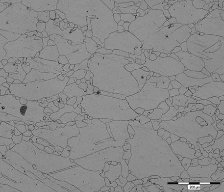 Mikrostruktura je obdobná jako u dvou předchozích struktur s nižšími deformacemi.