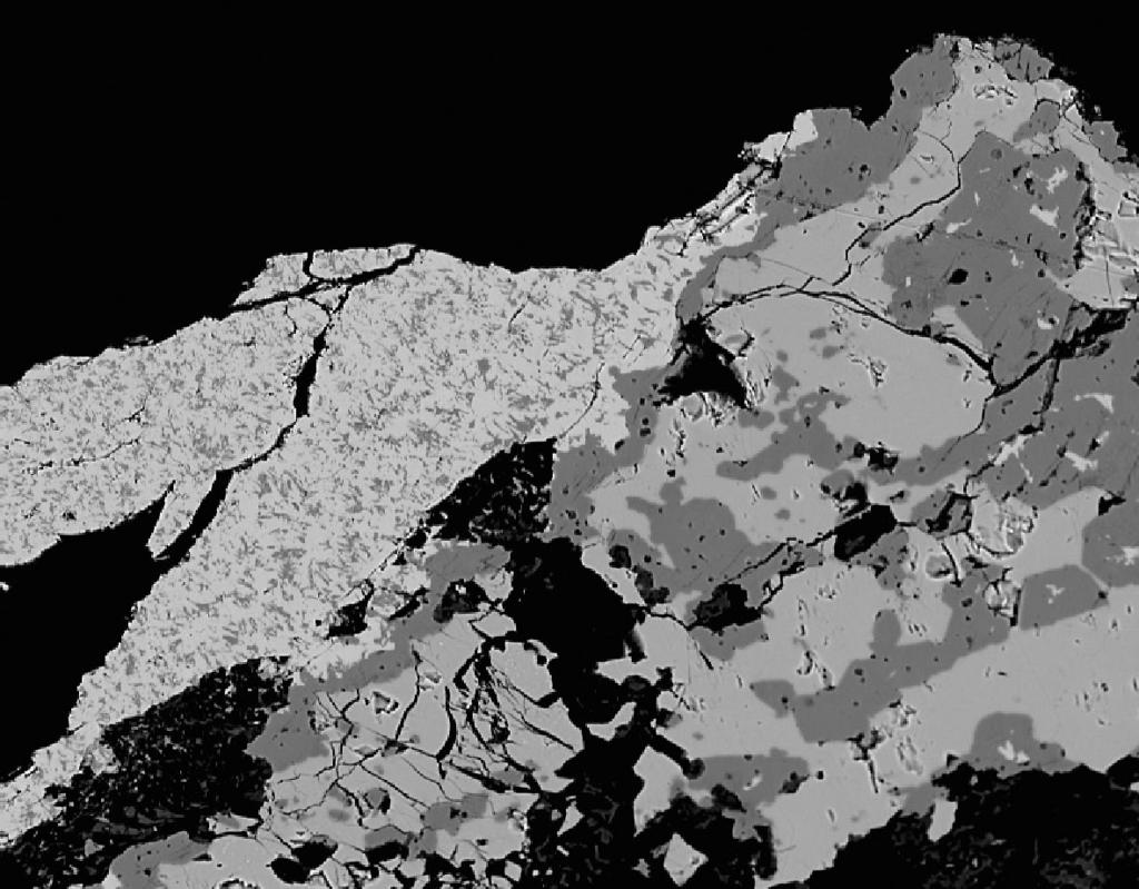 Miargyrit patří ve studované mineralizaci mezi relativně hojnější minerály. Zjištěn byl v několika typech, které se od sebe liší hlavně morfologicky a také v některých případech geneticky.