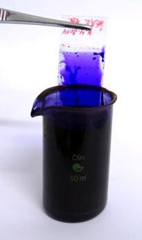 Zbarvení sklíčka i spermií je ve výsledku modrofialové. 3) Takto obarvený preparát necháme bez dalších zásahů zaschnout při laboratorní teplotě.
