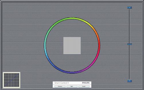 3. Optimalizace Obrazu Calibration Screen (Obrazovka kalibrace) první barvy: Options>Preferences (Možnosti>Předvolby) Tato možnost bude aktivní pouze po výběru položky Preferences (Předvolby) v
