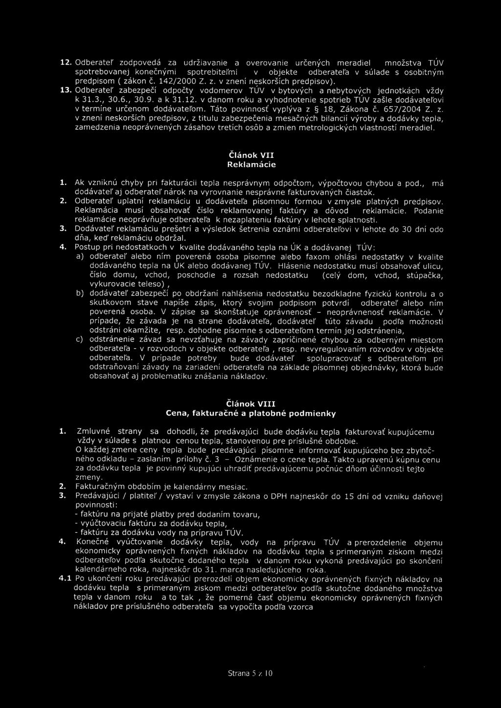 v danom roku a vyhodnotenie spotrieb TÚV za