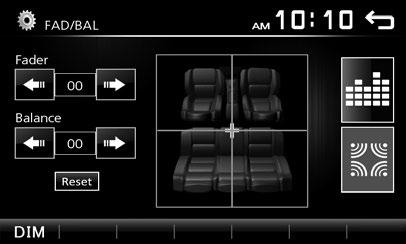 Ovládání zvuku Obecné ovládání zvuku 2 Klepněte na [Setup]. 3 Klepněte na [Audio]. 4 Stiskněte [Sound Effect]. 5 Klepněte na [ ].