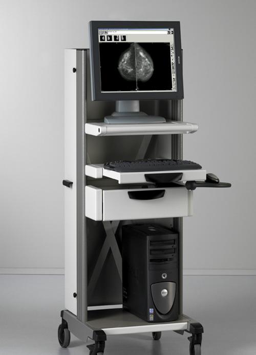 1: Schématické znázornění částí mamografického zařízení (podle [3])