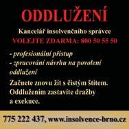 PÁTEK - NEDĚLE 21. DUBEN 2017 ROČNÍK XXVII ČÍSLO 6066 20 Kč 1+1 přízemí Brno ul. Tererova CP 49m2, nájem 5 400 Kč, po rekonstrukci, vyměním za větší byt poblíž, vyšší patro s výtahem.