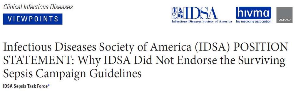 Suspected sepsis/septic shock ATB Murri R, et al.