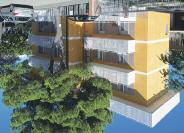 LIGNANO SABBIADORO 39 CARINZIA BILO 2/4, BILO 3/5 Lignano Sabbiadoro Moderně řešený, menší třípatrový apartmánový dům se nachází poblíž centra a je