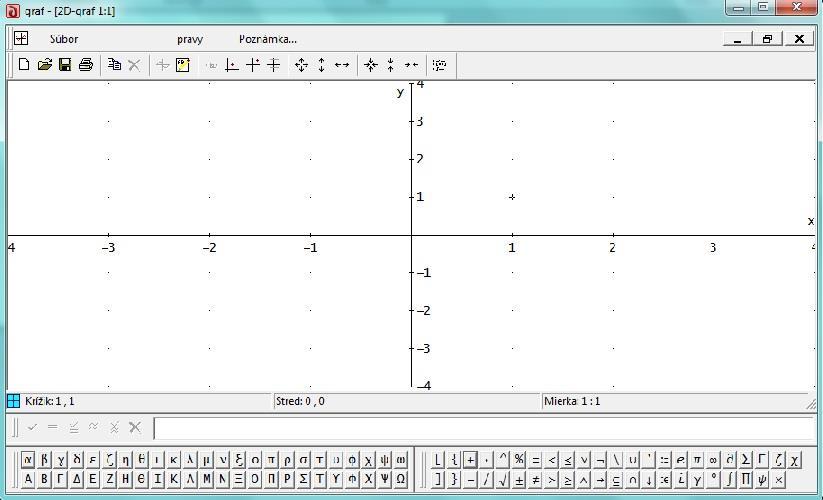 1. 2. 3. 4. 5. 6. Obrázok 1 Štruktúra okna Algebra Pri kreslení grafov a práci s nimi je potrebné otvoriť aj grafické okno okno Grafika 2D. Od okna Algebra a líši riadkom s ponukou Menu (1.
