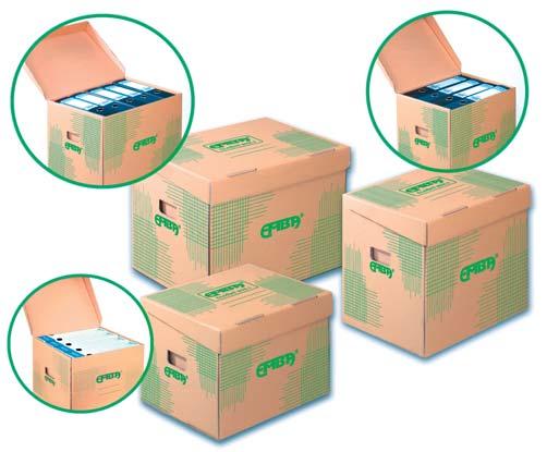kontejner na 5 ks archivních boxů nebo 5 ks pořadačů, rozměr 470 x 350 x 310 mm 398290 přírodní hnědá 98,30