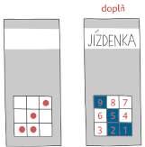 K 16/1 GEOMETRIE ROZVOJ PŘEDSTAVIVOSTI 1 KAMIL SI OMYLEM OZNAČIL JÍZDENKU VE VOZE MHD ŠPATNĚ. DAL JI OBRÁCENĚ ZADNÍ STRANOU K SOBĚ. a) Zadní strana Kamilovy jízdenky je na obrázku.