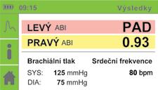 Většina výsledků abnormálně slabý puls popisuje pacienty s ABPI okolo 0,5 nebo nižším.