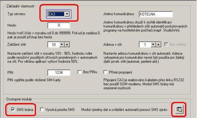 K nastavení CA3-GSM brány slouží samostatná aplikace MICROPEL CASetup (zkontrolujte, zda-li je instalována na vašem počítači).