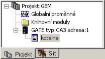 Je doporučeno založit tento soubor přímo v adresáři odpovídajícímu složce CA3 v projektu StudioWin (na obrázku to bude cesta.\gsm\gate\ viz obrázek projektového stromu).
