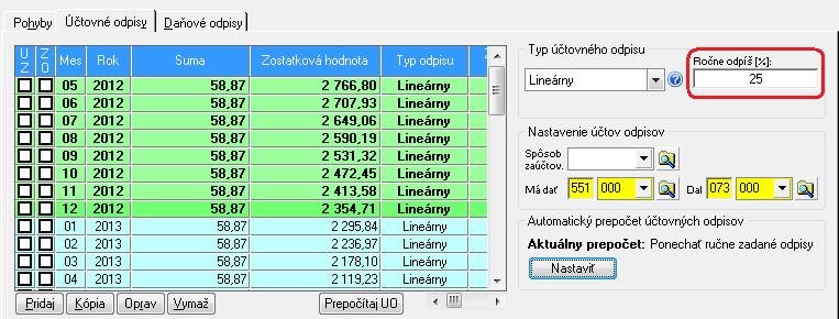 novú Pridajte kartu majetku a doplňte názov karty. V časti Daňové zaradenie vyberte do bunky Trieda voľbu 031 Pozemky.