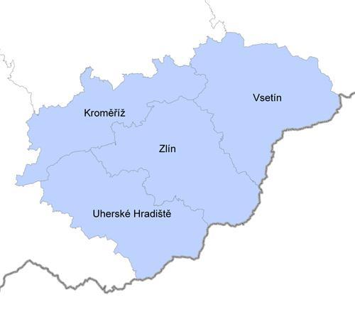 UTB ve Zlíně, Fakulta managementu a ekonomiky 25 2 CHARAKTERISTIKA ZLÍNSKÉHO KRAJE Poloha a rozloha Zlínský kraj byl ustanoven k l. lednu 2000 na základě ústavního zákona č. 347 ze dne 3.