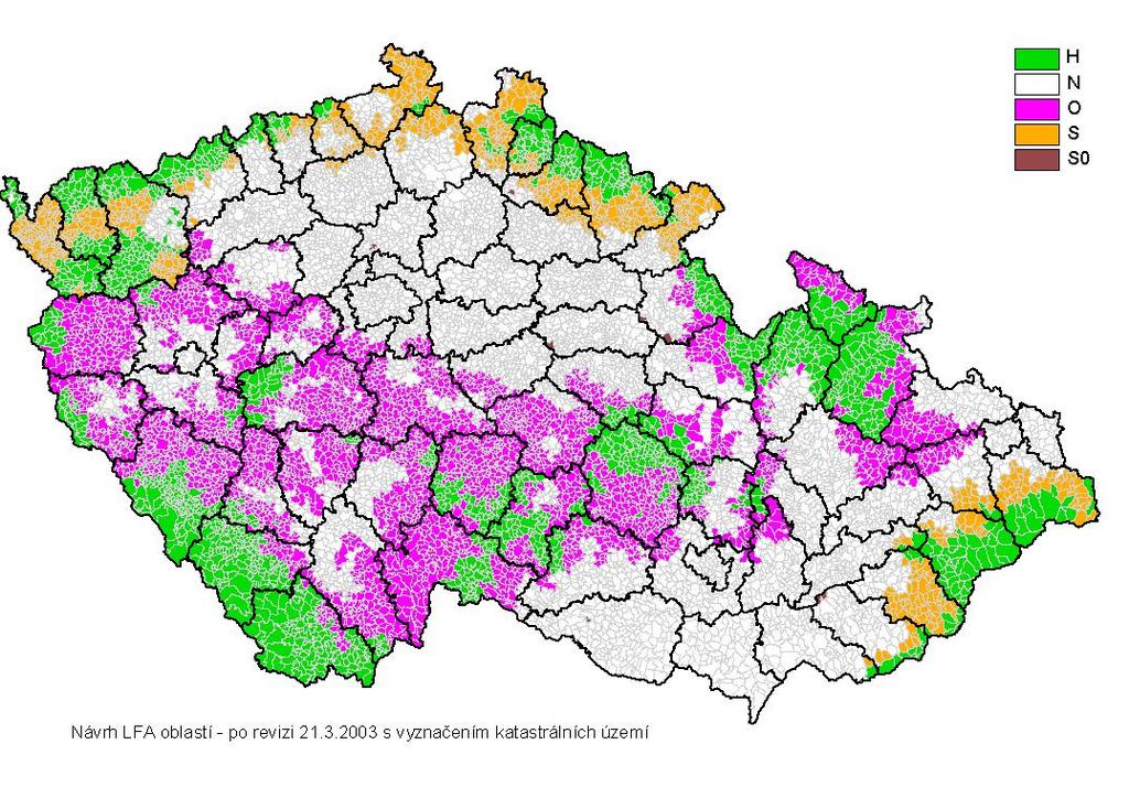 Less Favoured Areas LFA) Zranitelné oblasti