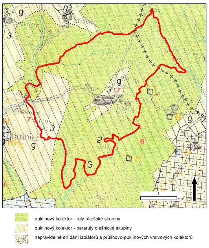 Obr. 6 Hydrogeologická mapa ČR - výřez Obr. 7 Pedologická mapa (upraveno podle Půdní mapy ČR) 5.2.5 Klimatické podmínky 5.2.4 Pedologická charakteristika Řešené území leží v mírně teplé oblasti MT3 (QUITT, 1971).