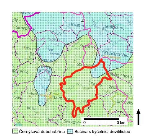 5.2.6 Potenciální přirozená vegetace 5.2.7 Geobiocenologická typizace Dle NEUHÄUSLOVÉ et al.
