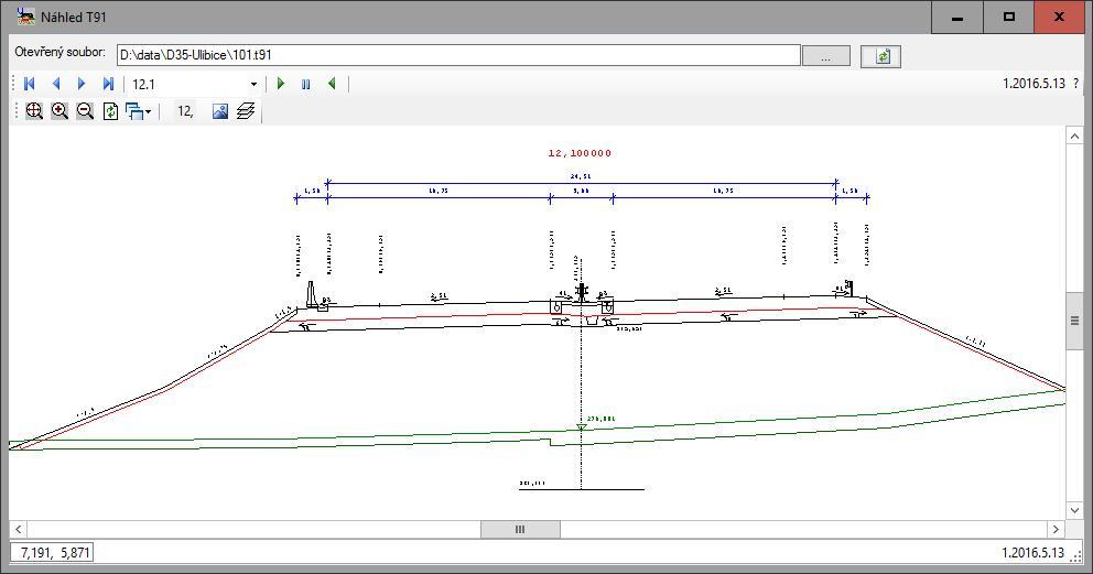 SI92 Poznámka Program T91Viewer zobrazuje i přímo soubory.spr. uvedený postup lze s výhodou použít při ladění výpočtu příčných řezů programem SI51. 9.