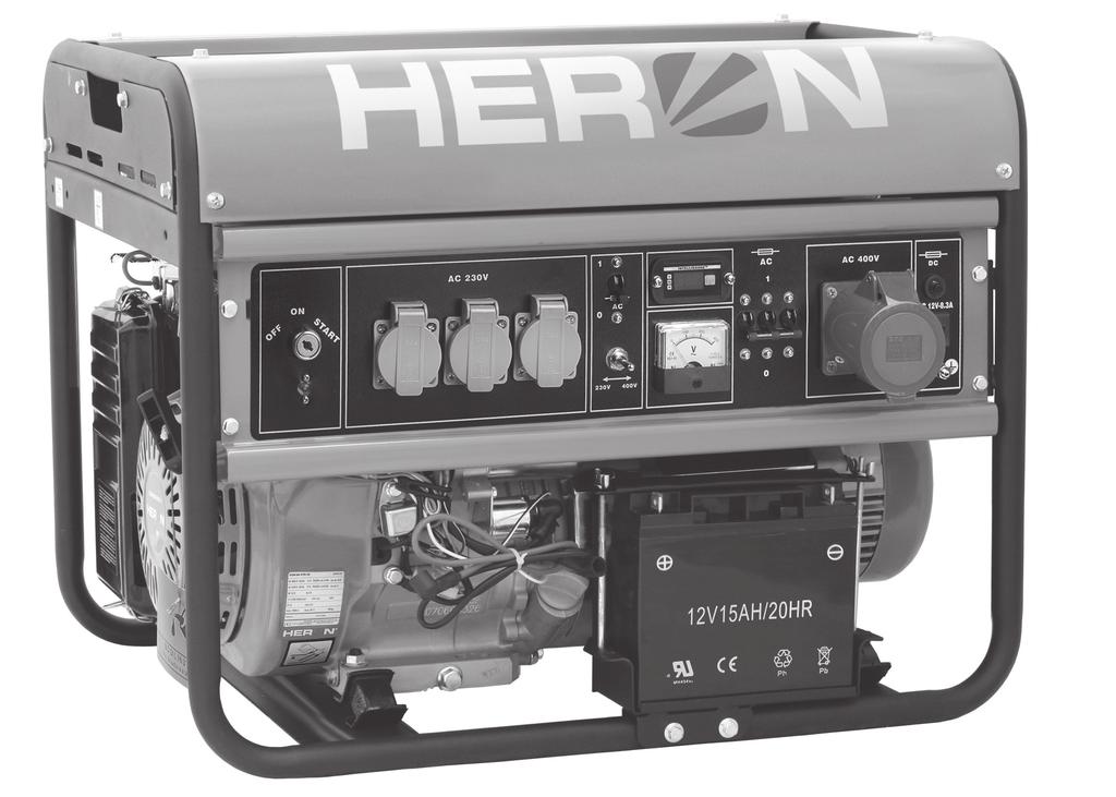 HERON 8896120 Generátor elektrického proudu / CZ Generátor elektrického prúdu / SK Elektromos áramot fejlesztő generátor / HU Původní návod