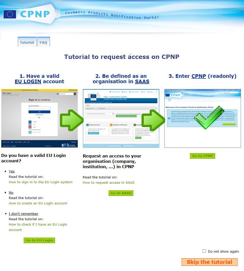 Spuštění CPNP CPNP spustíte tak, že do adresního řádku svého prohlížeče napíšete tuto adresu URL: https://webgate.ec.europa.
