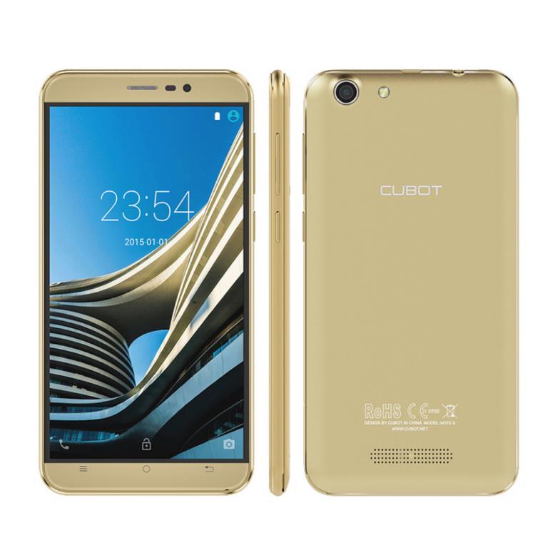 Řada Note Cubot Note S Dostupné barvy: Černá, Bílá, Zlatá OS Android 5.1 5.5 Inch 720x1280 3G WCDMA: 900 / 1900 / 2100 MT6580, 1.3GHz Quad-Core 8.0MP F 2.0 + 5.