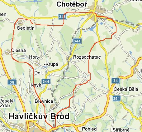 Obr. 1: Vymezení povodí Břevnického
