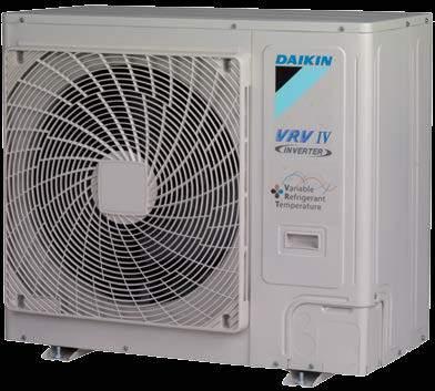 RXYSCQ-TV1 Kompaktní tepelné čerpadlo VRV IV S-series VRV s nejmenšími rozměry Kompaktní a lehká konstrukce s jedním ventilátorem činí jednotku téměř nepostřehnutelnou Pokrývá všechny požadavky