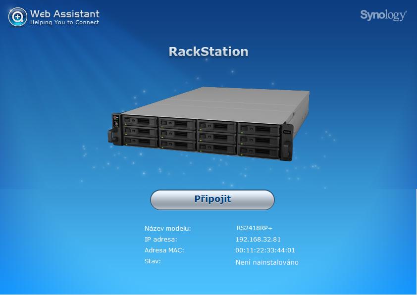 Kapitola 3 Instalace systému DSM na zařízení RackStation Po dokončení nastavení hardwaru nainstalujte na zařízení RackStation systém DiskStation Manager (DSM) jedná se o operační systém společnosti