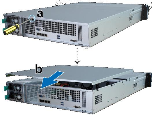 Přidání modulu paměti RAM do zařízení RackStation Volitelný modul paměti RAM od společnosti Synology je určen k rozšíření paměti zařízení RackStation.