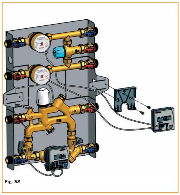 čidlo přívodní vody instalujte do jímky v přívodním potrubí 4 (Obr. 31). Na Obr.
