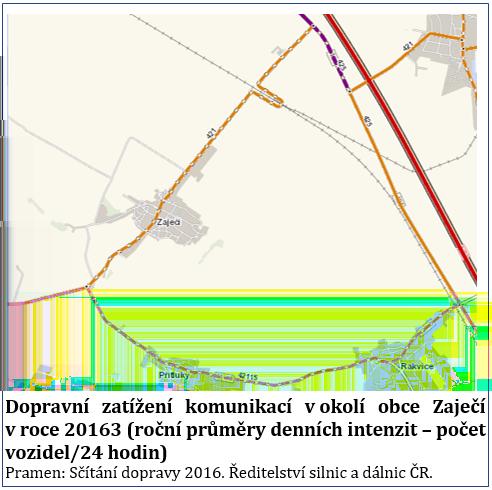 Intenzita dopravy je stabilní a při sčítání dopravy v roce 2016 dosahovala 1001 3000 vozidel za 24 hodin.